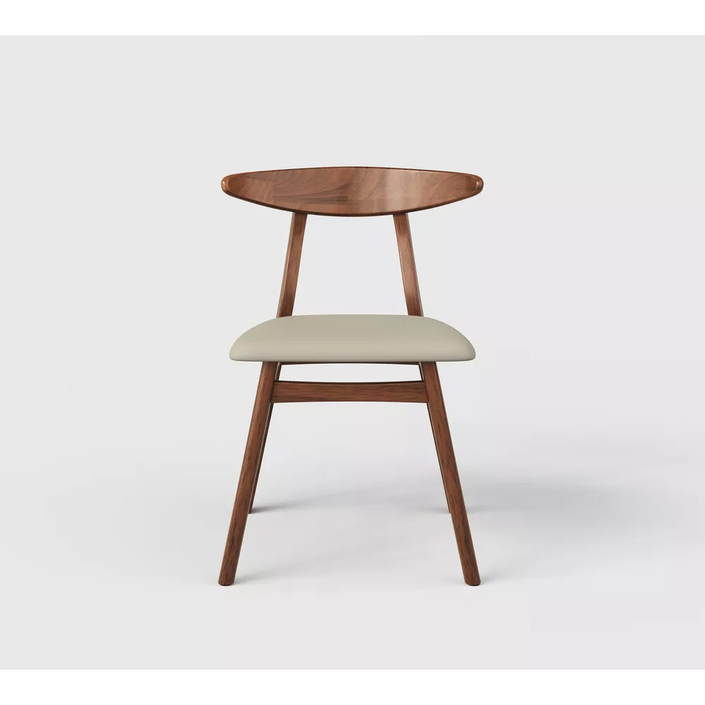 Tree City -Mid-Century Modern Dining Chair with Walnut Wood Frame and Cushioned Seat