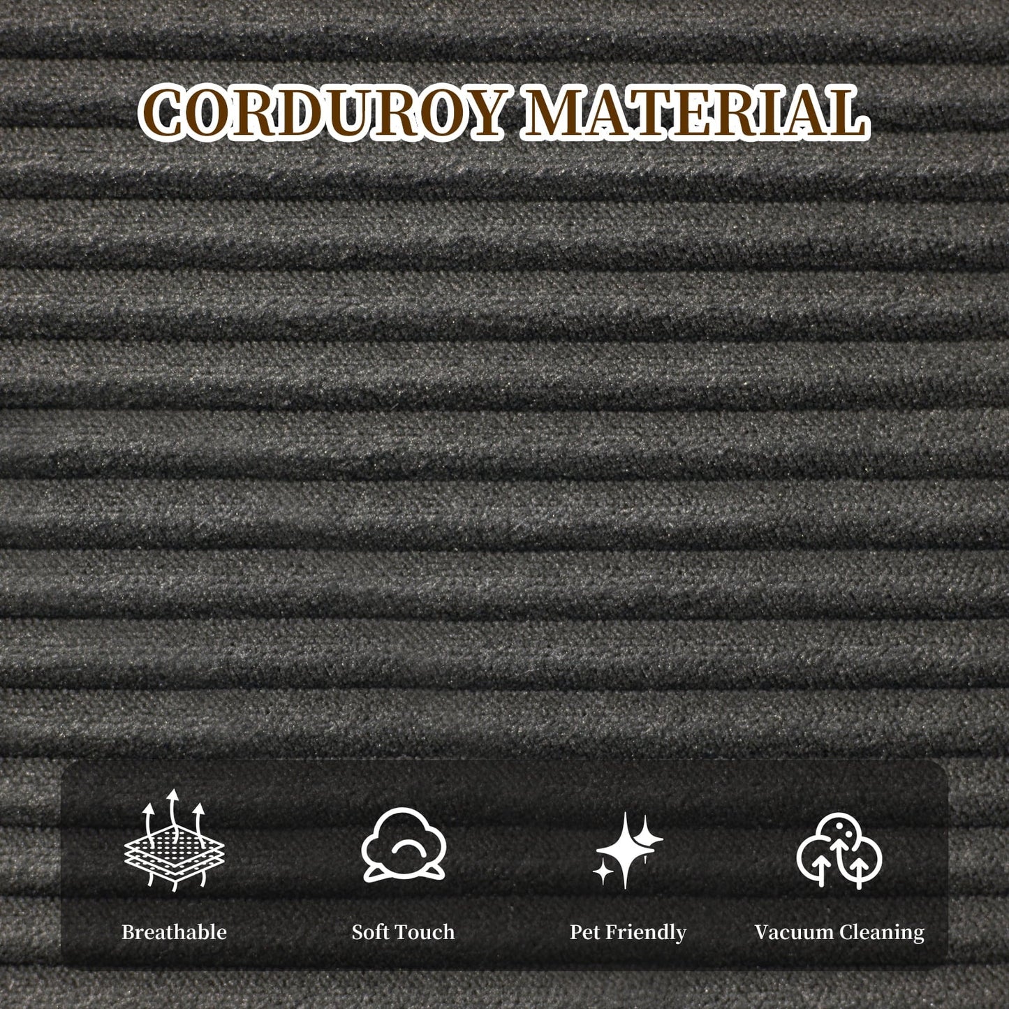 Furniliving 104.25" Modular Sectional Sofa, L-Shape Large Sectional Sofas, Cloud Sectional Sleeper Couch for Living Room, Bedroom, No Assembly Required, Gray