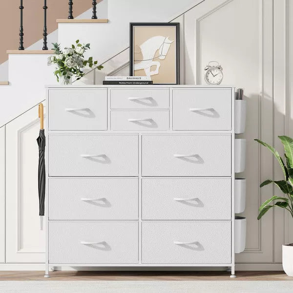 Gikpal 10 Drawers Dresser for Bedroom, Storage Drawer, Cupboards & Cabinets, Side Pockets & Hooks, Sturdy Metal Frame, Kitchen, Dinning Room